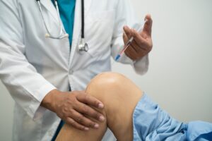 Knee gel injections using hyaluronic acid to help manage pain associated with knee osteoarthritis.
